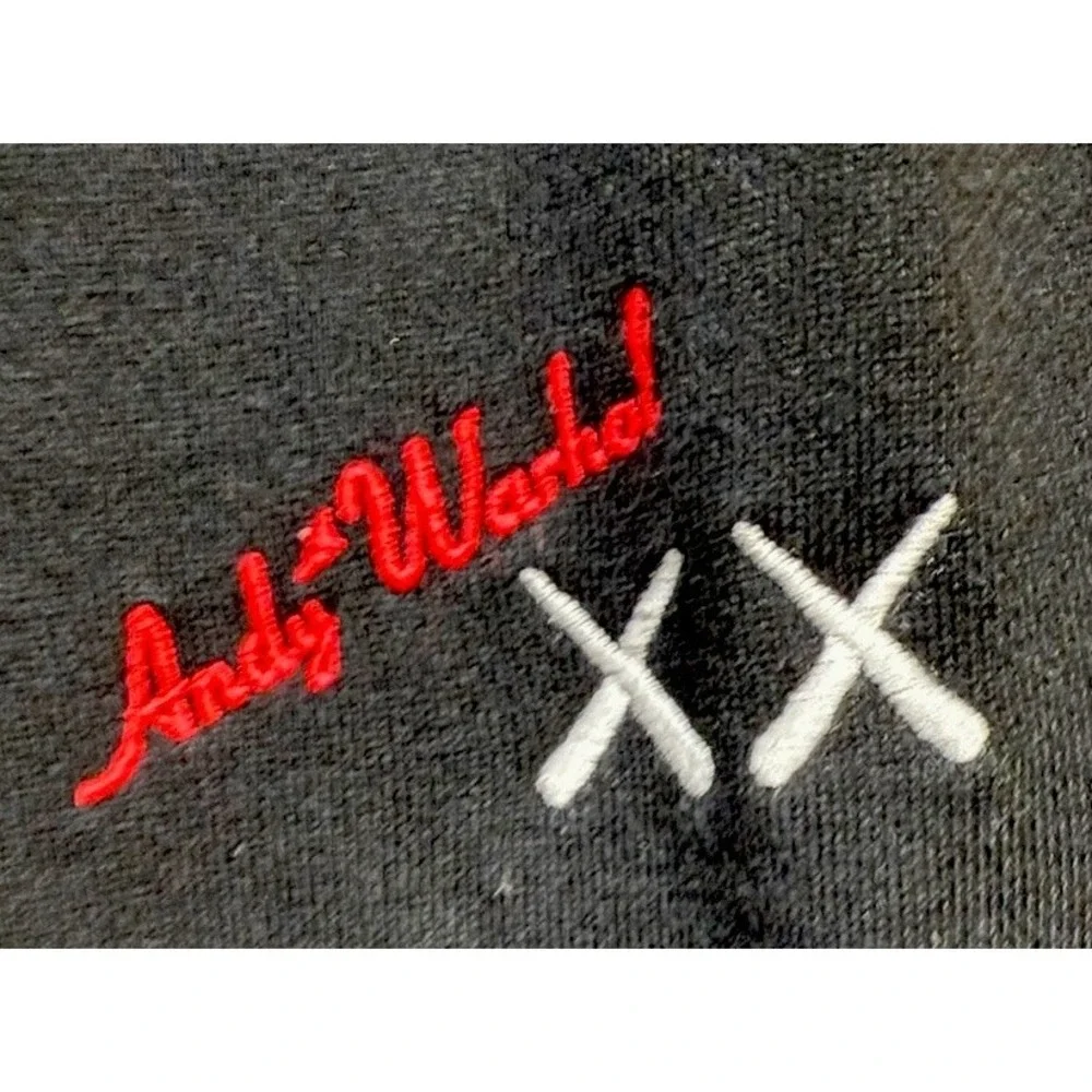 Uniqlo KAWS Warhol Pants Mens Small 28x28 Black Graphic Sweatpants Joggers Andy‎